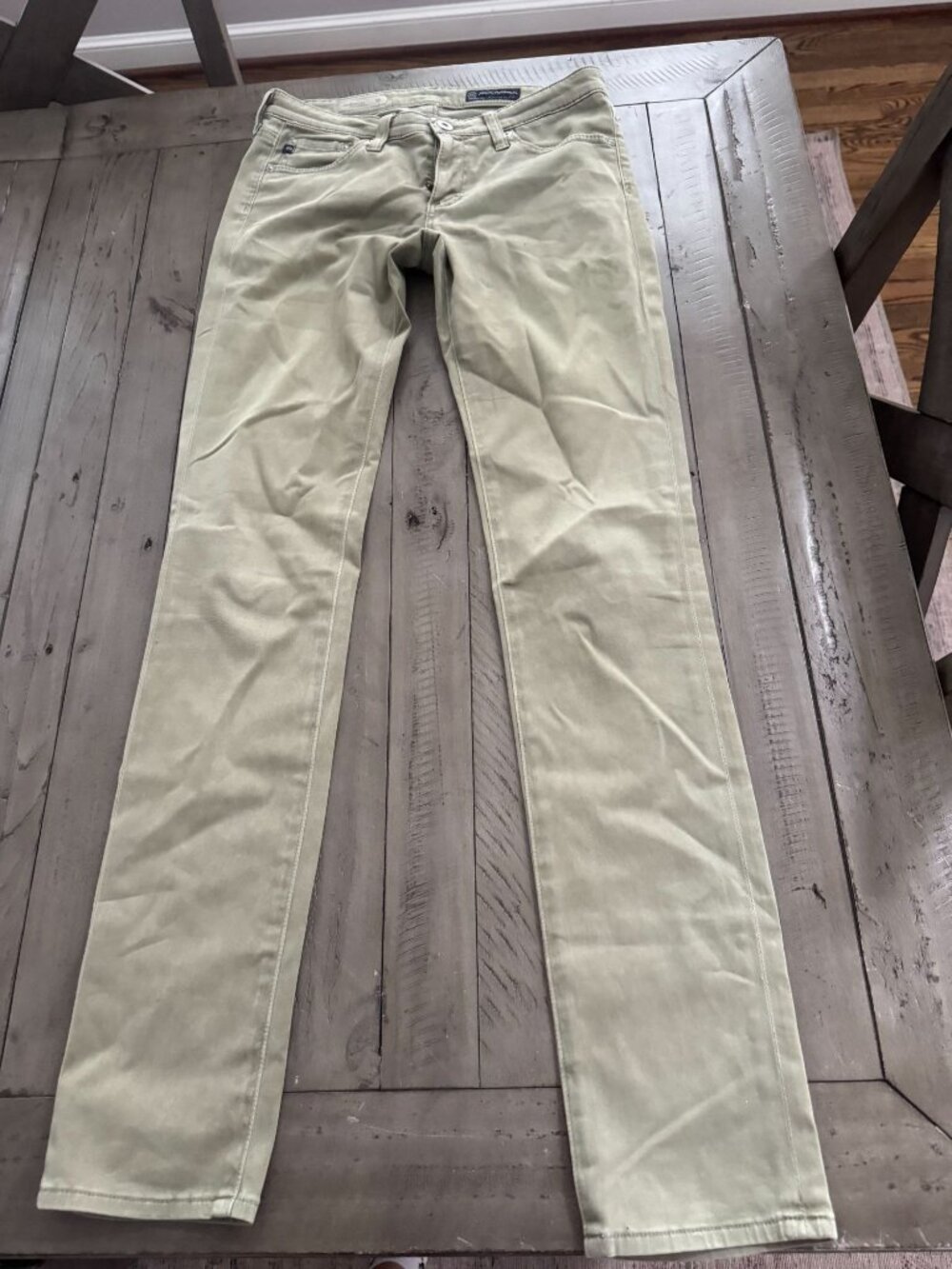 AG The Stevie Slim Straight Jeans Green Size 26